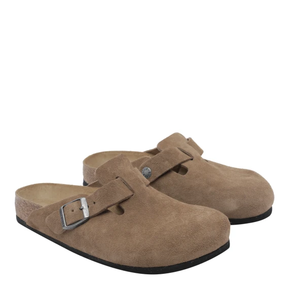 Dark Tea Boston Mules Sandals