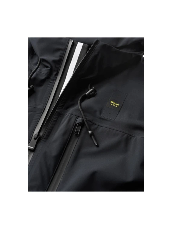 Jacket with contrasting logo