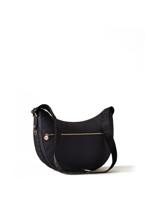 Luna Hobo middle shoulder bag in black Op fabric