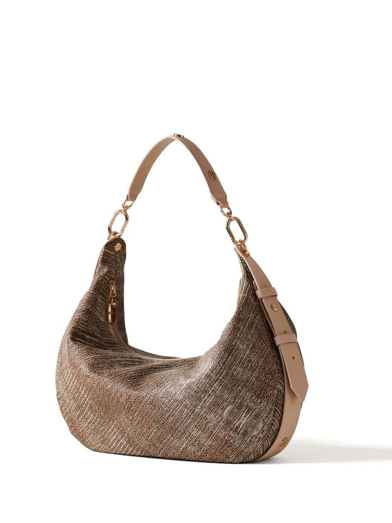 Borsa a spalla Oyster Hobo medium in tela