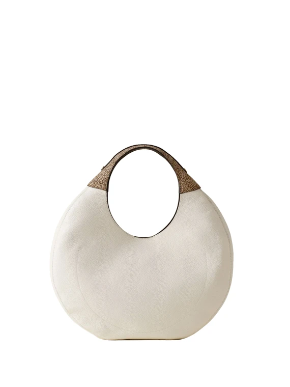 Borse... WHITE COTTON/ CUOIO