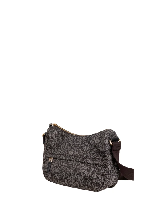 Luna Small Shoulder Bag in Grey Borbonese