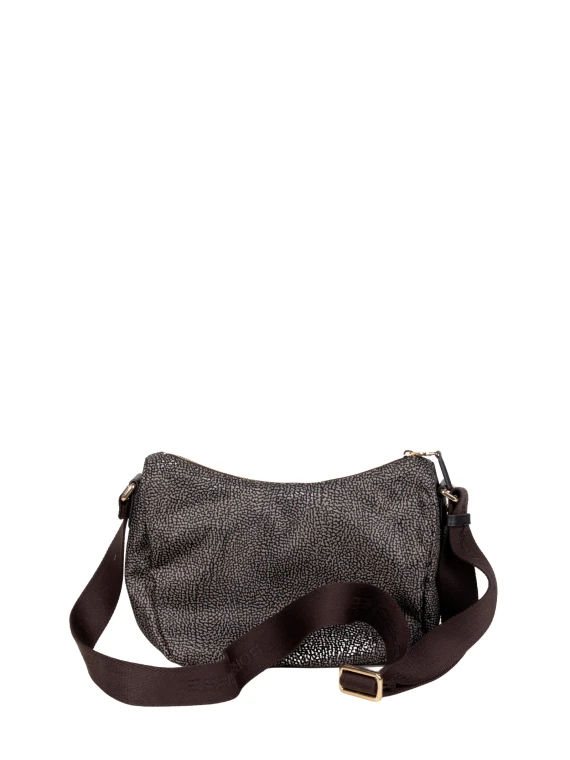Luna Small Shoulder Bag in Grey Borbonese