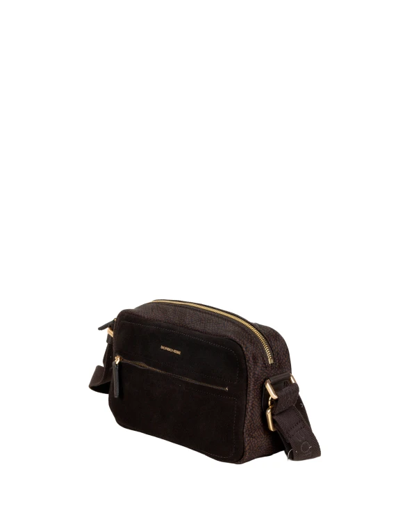 Borsa tracolla marrone scuro Borbonese