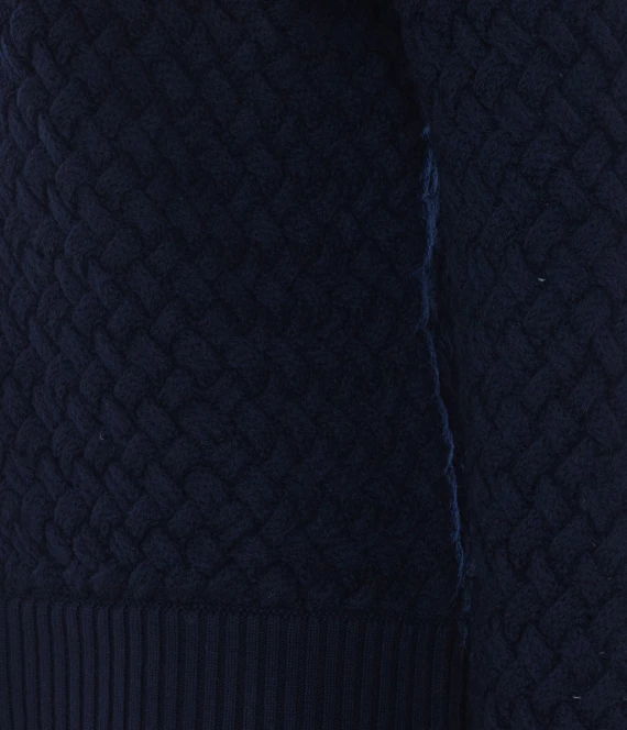 Midnight Blue Intrecciato Cardigan