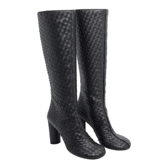Cherry black high boots Bottega Veneta