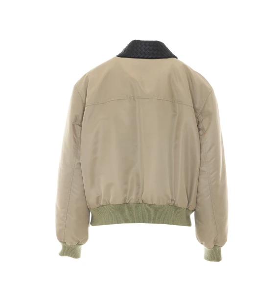 Beige cropped jacket Bottega Veneta