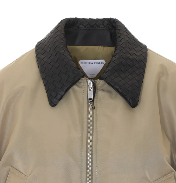 Beige cropped jacket Bottega Veneta