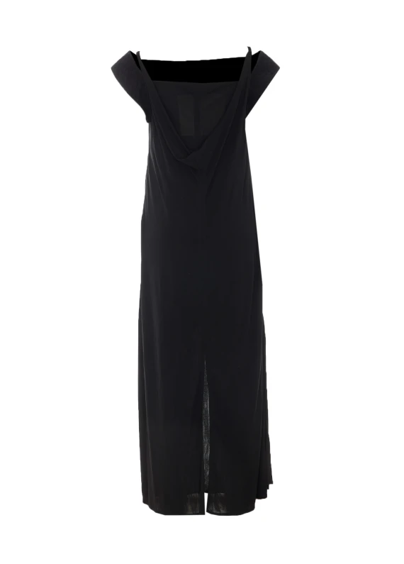 Black long dress with leather straps Bottega Veneta