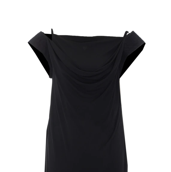 Black long dress with leather straps Bottega Veneta
