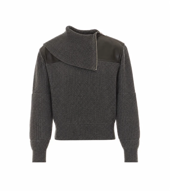 Grey Rib Sweater Bottega Veneta