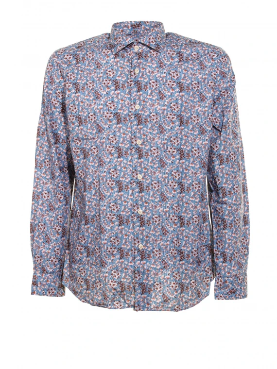 Floral patterned slim fit shirt