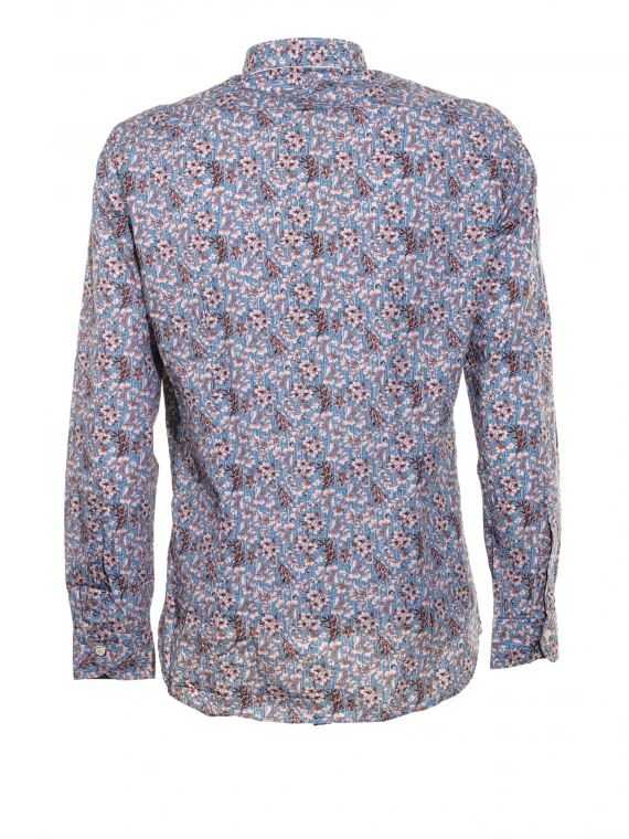 Floral patterned slim fit shirt