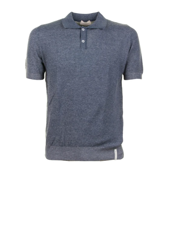 Polo blu uomo