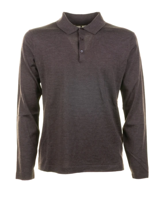 Men's Brown Polo Sweater