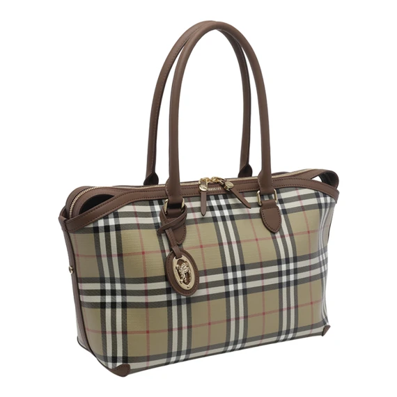 Green Check Tote Bag