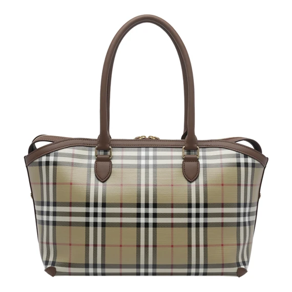 Green Check Tote Bag
