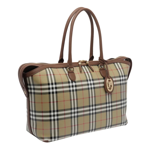 Archive Beige Medium Check Tote Bag