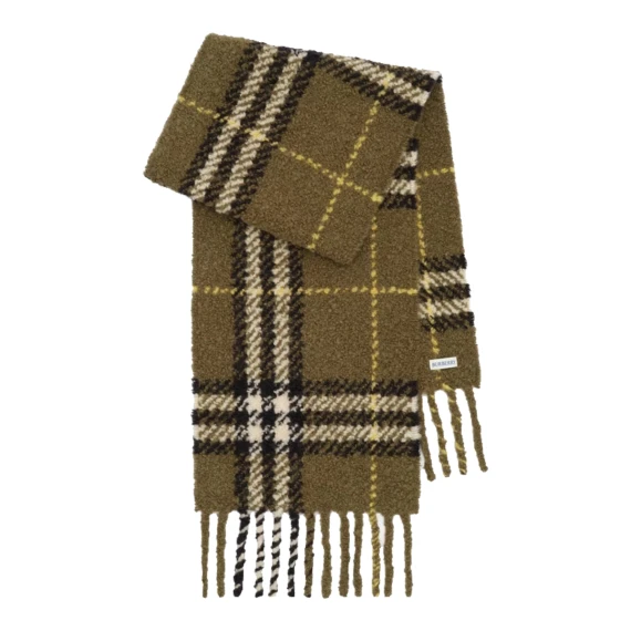 Green Check Boucle' Scarf BURBERRY