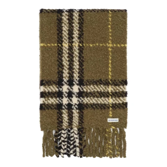 Green Check Boucle' Scarf BURBERRY