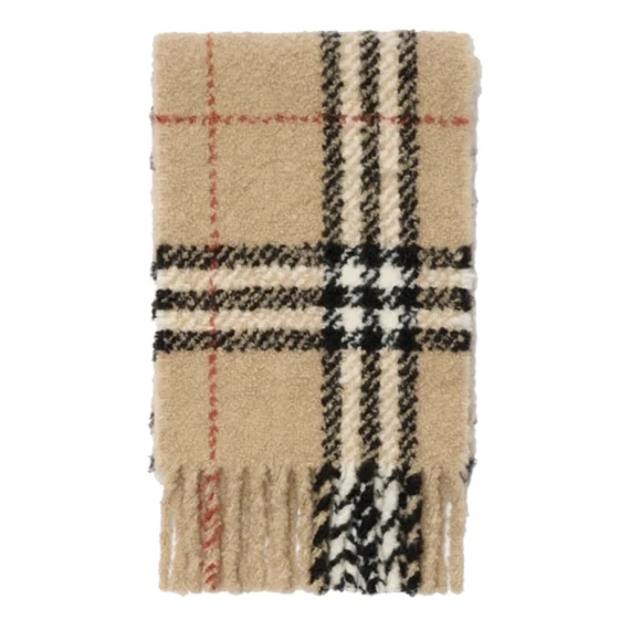 Sand Check Boucle' Scarf BURBERRY