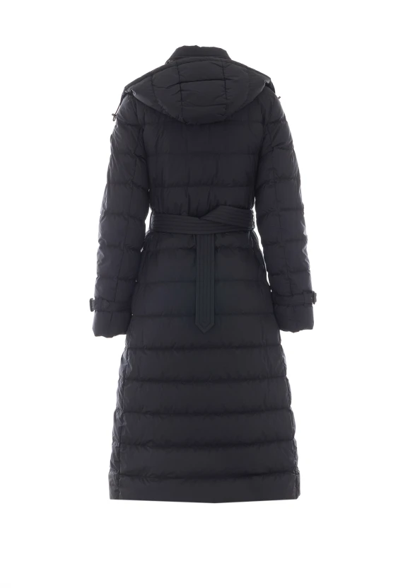 Piumino lungo Audley nero BURBERRY