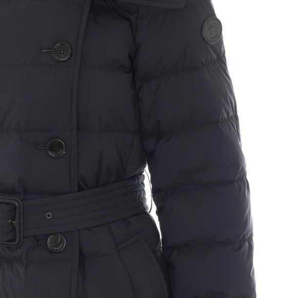 Piumino lungo Audley nero BURBERRY