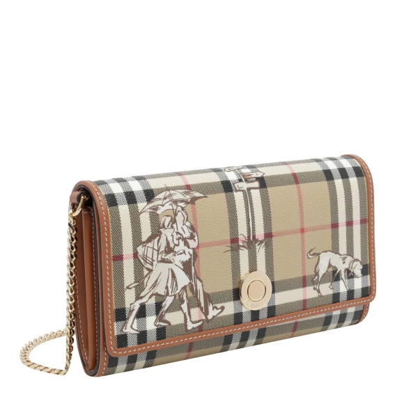 Archive Beige Check Mates Chain Wallet BURBERRY