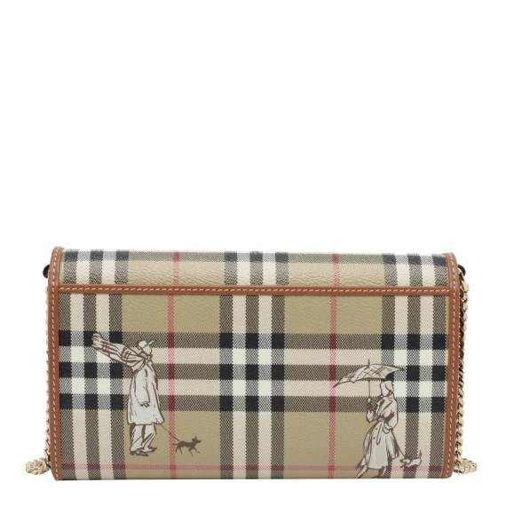 Archive Beige Check Mates Chain Wallet BURBERRY