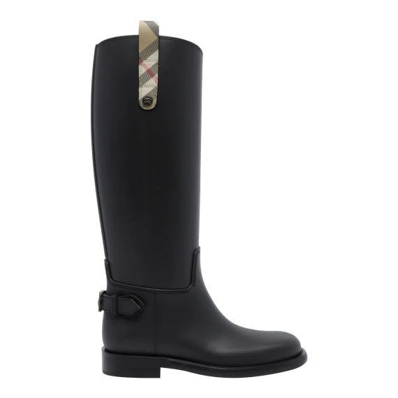 Black rubber ankle boots BURBERRY