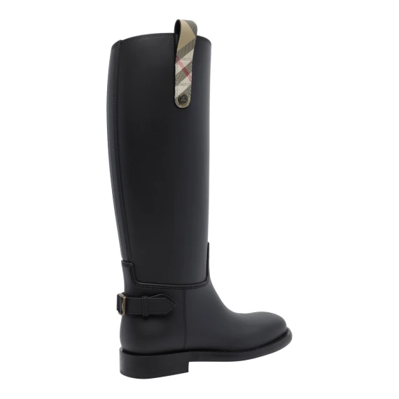 Black rubber ankle boots BURBERRY