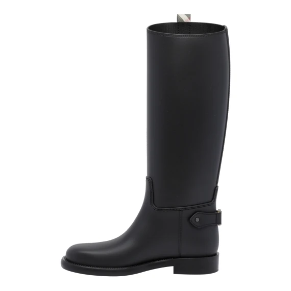 Black rubber ankle boots BURBERRY
