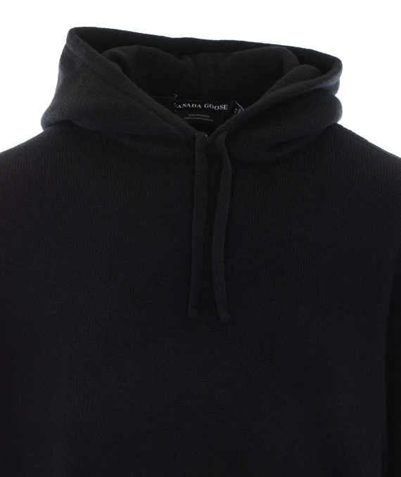 Black merino wool Zinnia Knit hoodie Canada Goose