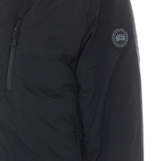 Giacca imbottita nera con cappuccio Canada Goose