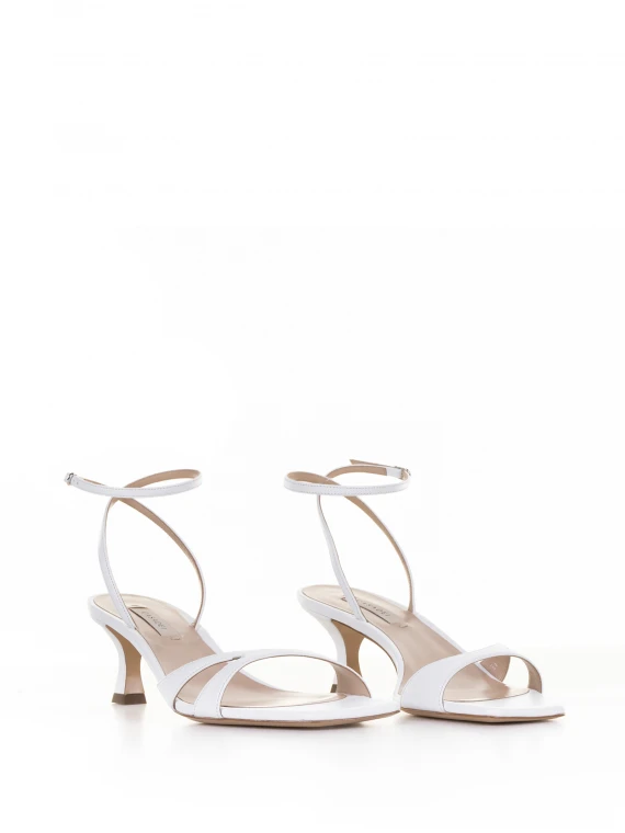 Geraldine sandal in white leather
