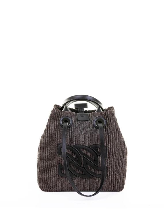 Shopping bag in tessuto intrecciato