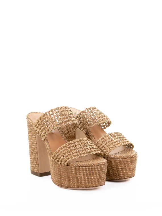 Goldeneye Platform Bamboo Wedge Sandal