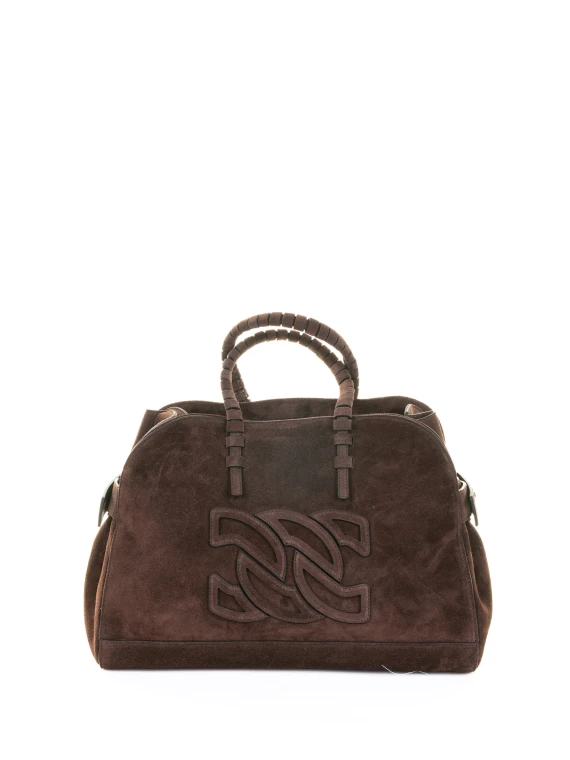 Borsa doppio manico Park Avenue cacao in suede