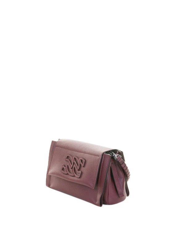 Borsa a tracolla amarena in pelle