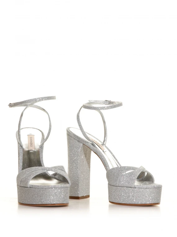 Glitter sandal with strap