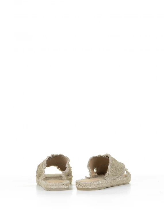 Gold Palmera slipper with cross