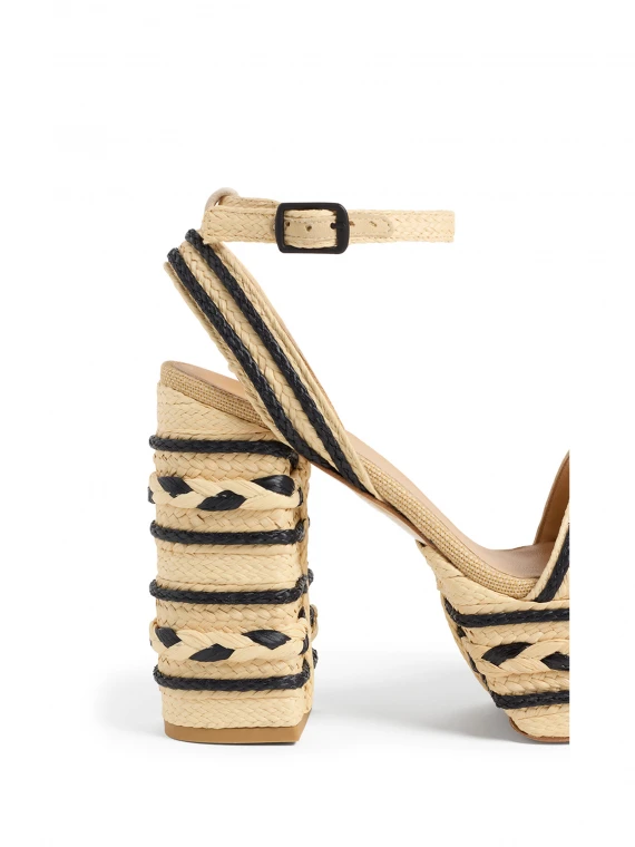 Two-tone Flash sandals with strap