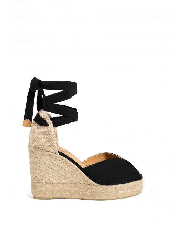 Espadrilles Bilina open with laces at the ankle