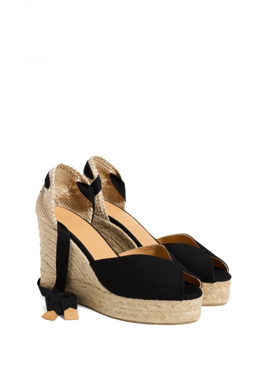 Espadrilles Bilina open with laces at the ankle