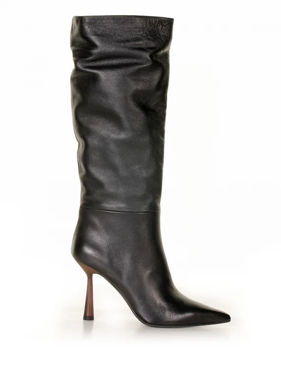 Black leather boots Nicole Bonnet