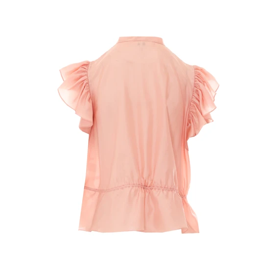 Pink silk top with bow Chloè