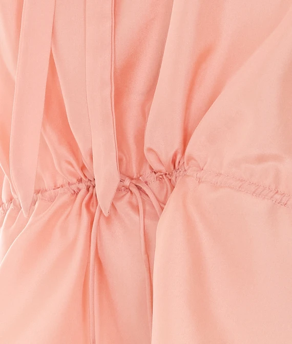 Pink silk top with bow Chloè