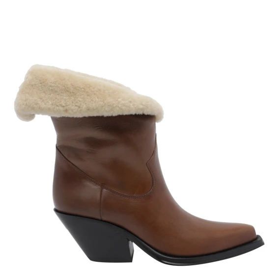 Chloe' Amber Brown Azelan Pump Booties