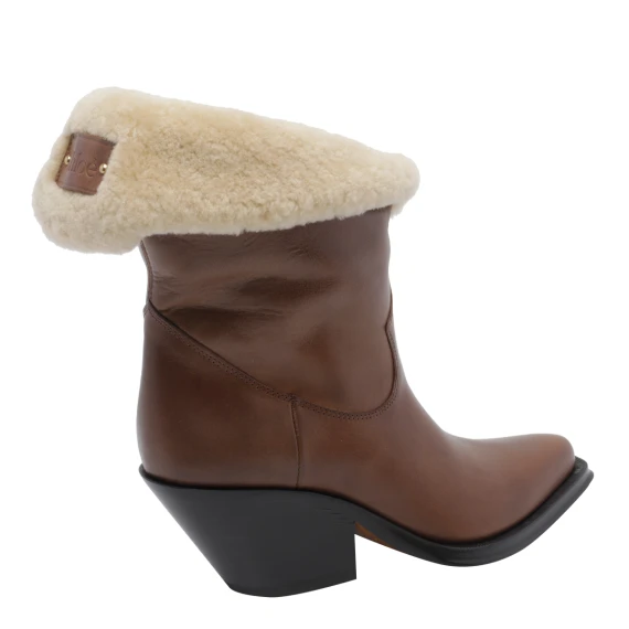 Chloe' Amber Brown Azelan Pump Booties
