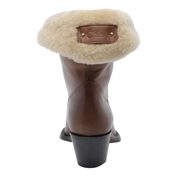 Chloe' Amber Brown Azelan Pump Booties